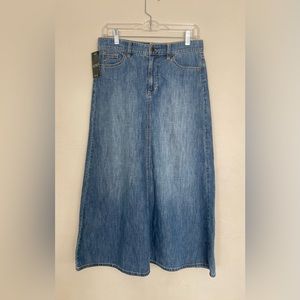 Lauren Ralph Lauren Five Pocket Denim Maxi Skirt! 2/4